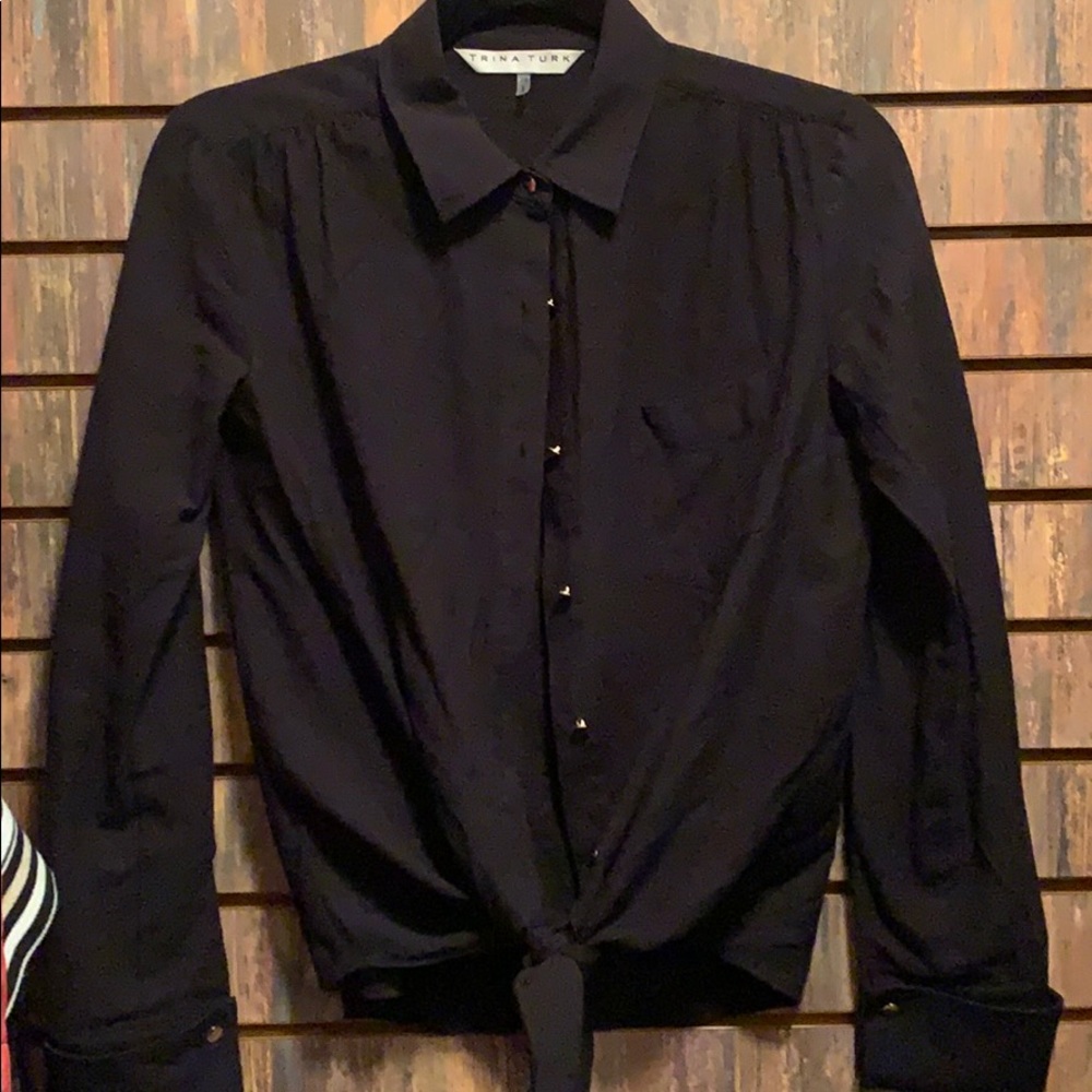 Trina Turk Tie front Button Up